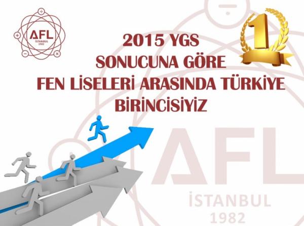 2015 YGS sonuçlarına göre okulumuz,  fen liseleri arasında Türkiye birincisi olmuştur.