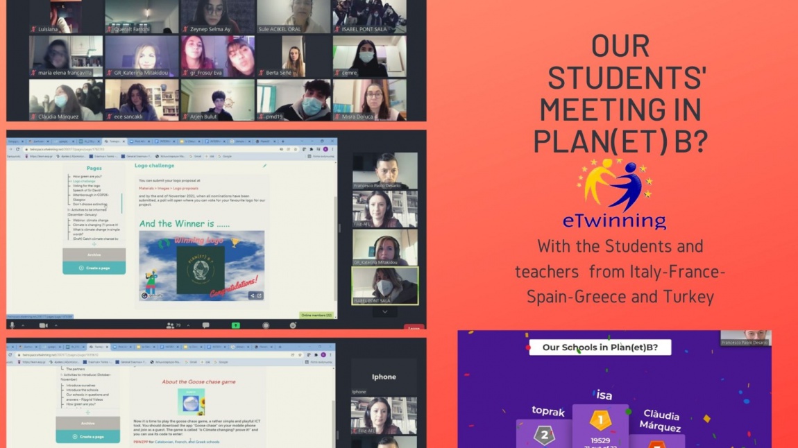 17 Ocak – Pazartesi, eTwinning Projesi Öğrenci ve Öğretmen Çevrimiçi Toplantısı